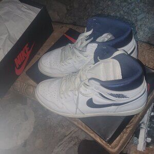 Air Jordan 1 Men's Size 12 Retro OG High Metallic Navy
